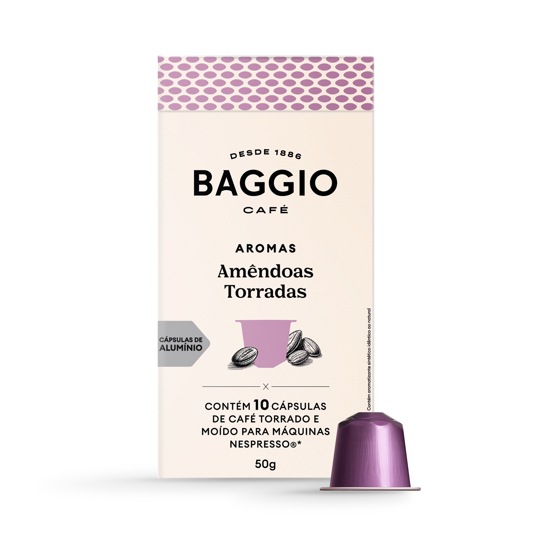 Baggio Aromas Amêndoas Torradas - 10 Cápsulas - Assinatura 15% OFF