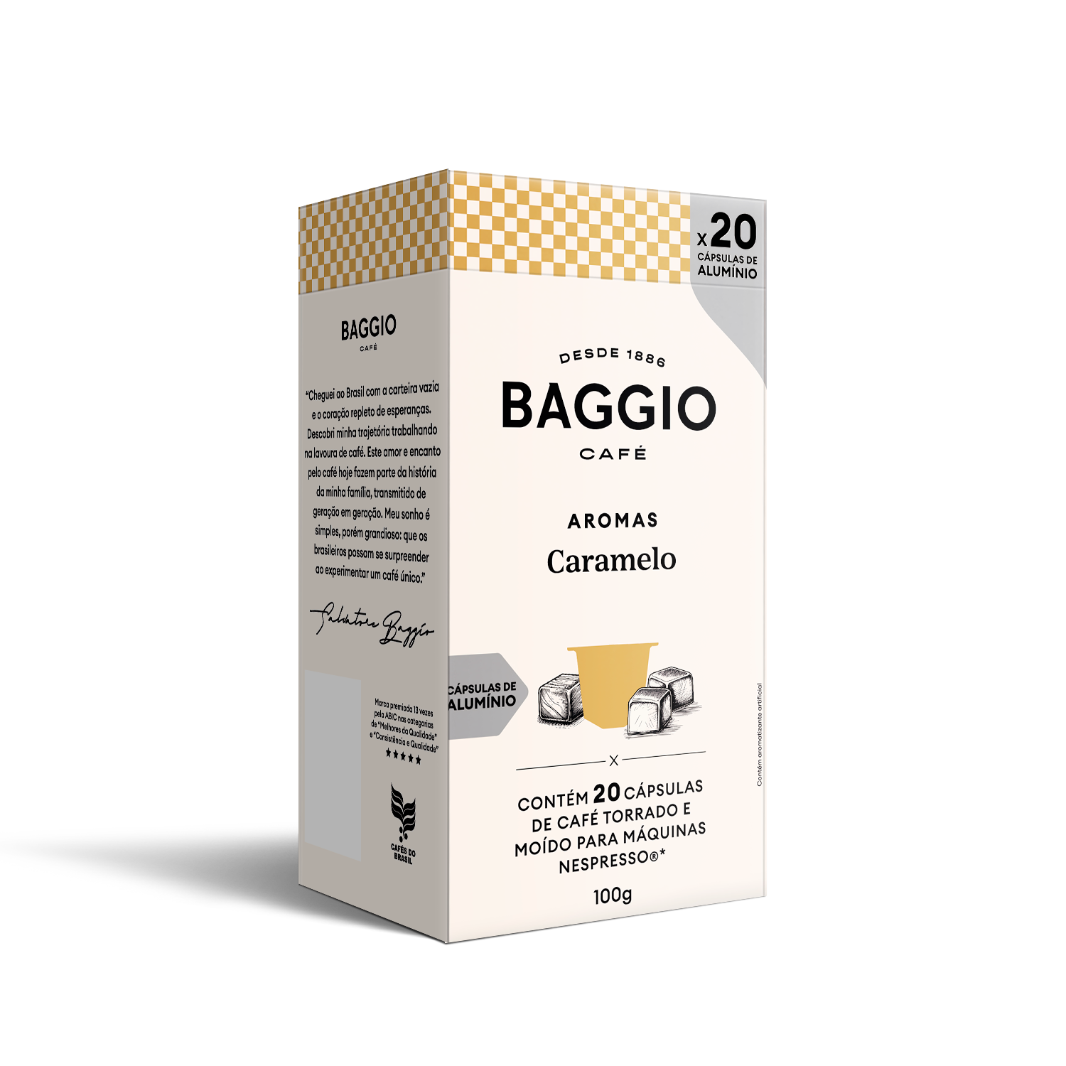 Baggio Aromas Caramelo - 20 Cápsulas p/ Nespresso*