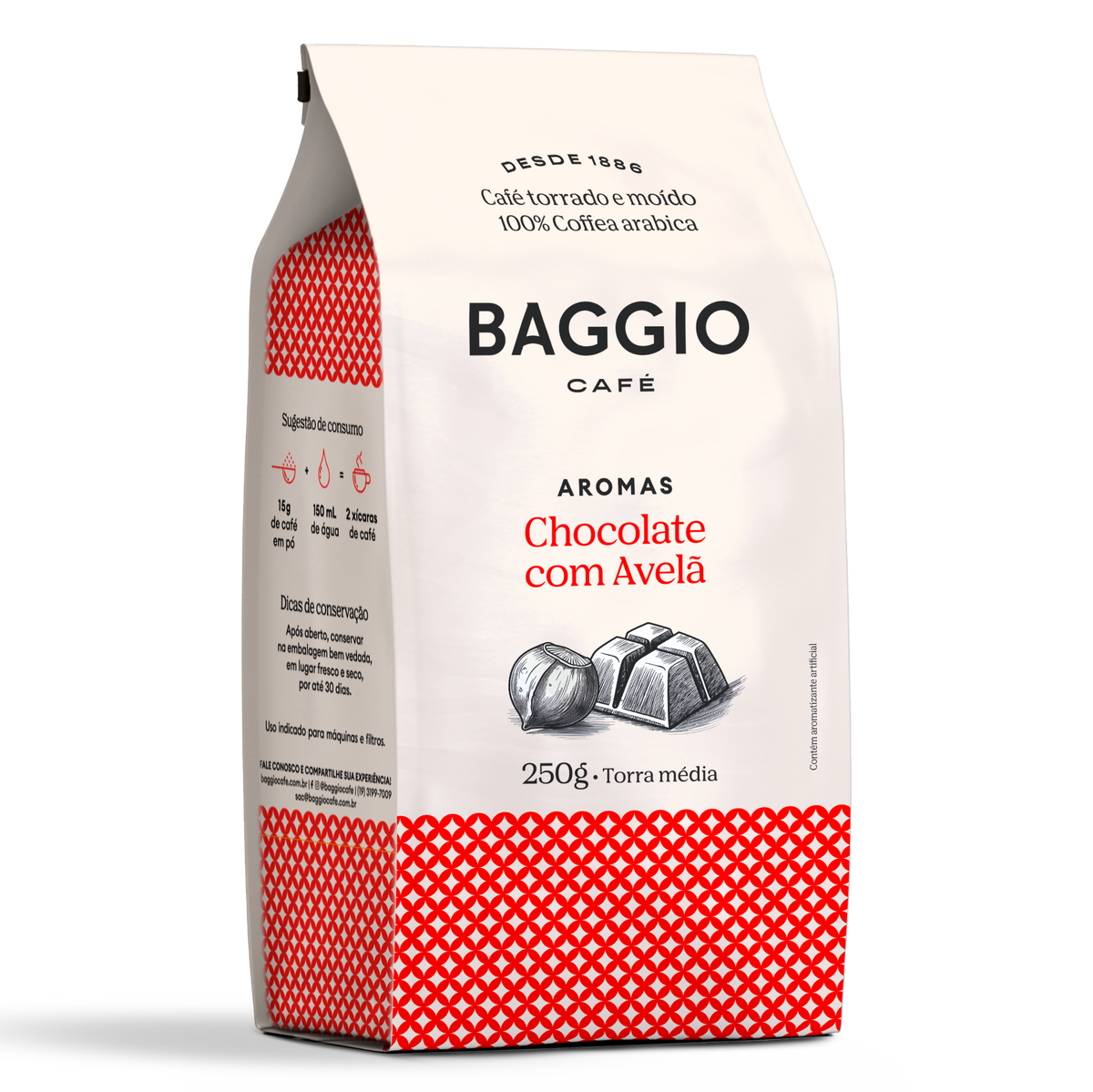 Baggio Aromas Chocolate com Avelã - 250g - Assinatura 15% OFF