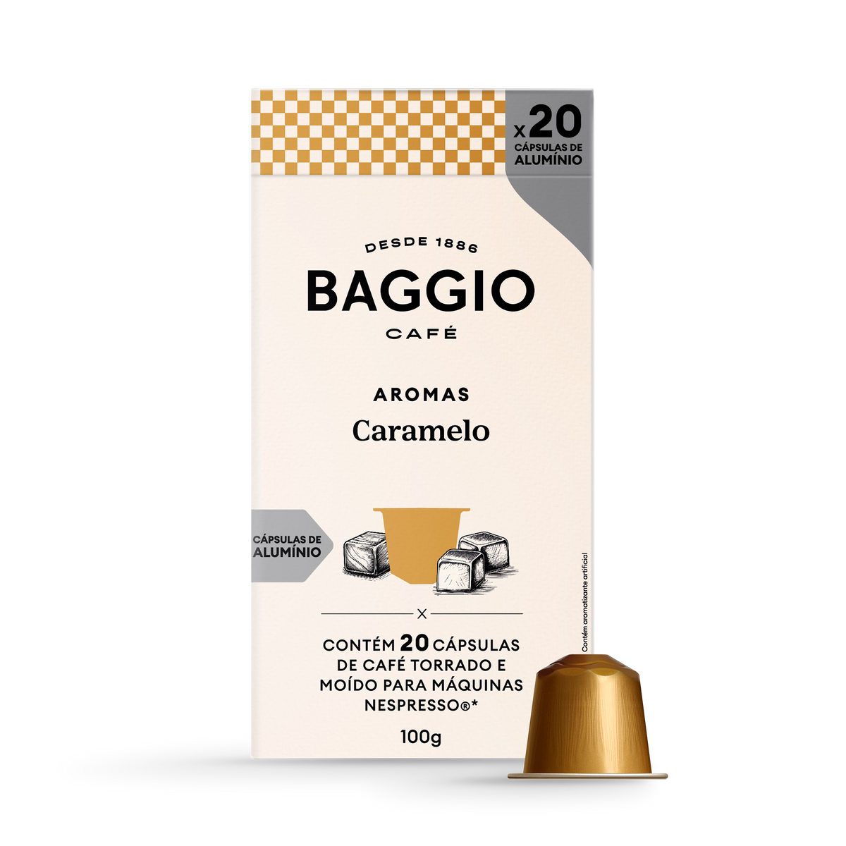 Baggio Aromas Caramelo - 20 Cápsulas p/ Nespresso*
