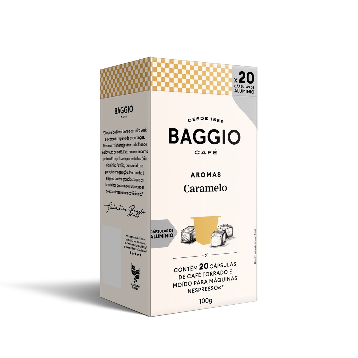 Baggio Aromas Caramelo - 20 Cápsulas p/ Nespresso*