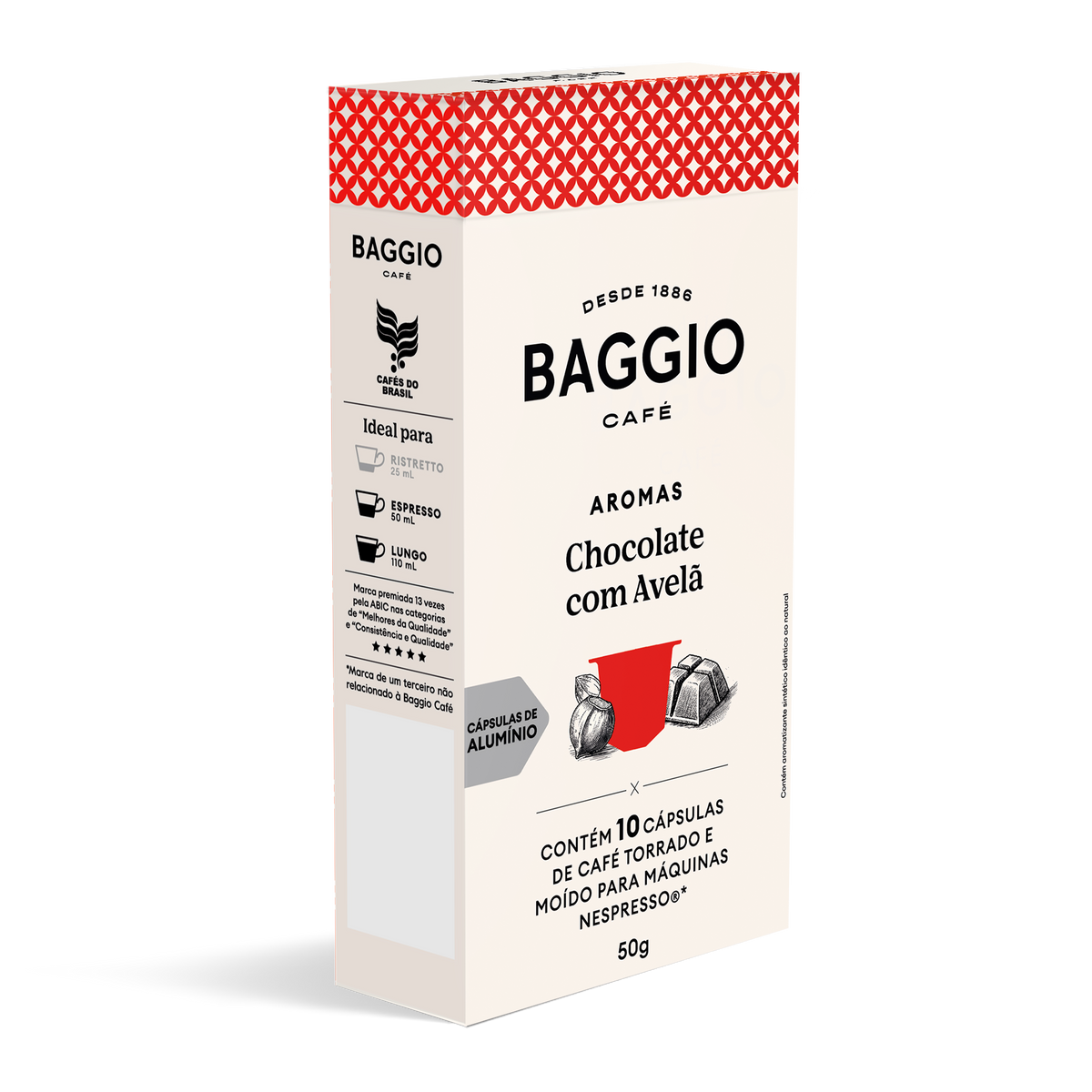 Baggio Aromas Chocolate com Avelã - 10 Cápsulas - Assinatura 15% OFF