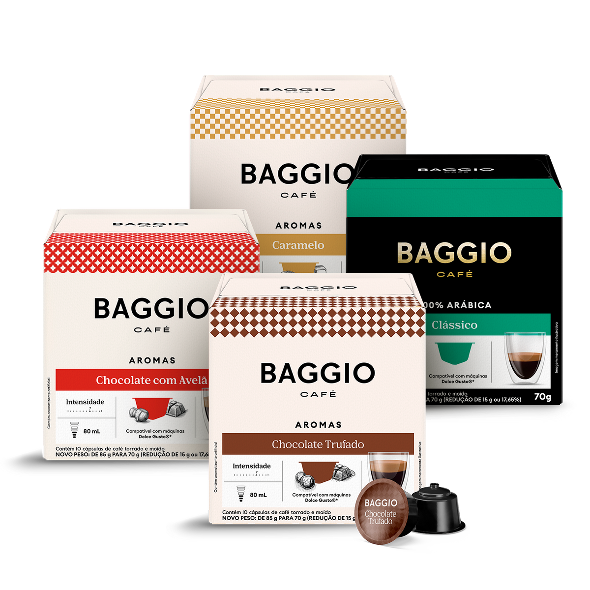 Kit Baggio Café Dolce Gusto®* - 80 Cápsulas DG