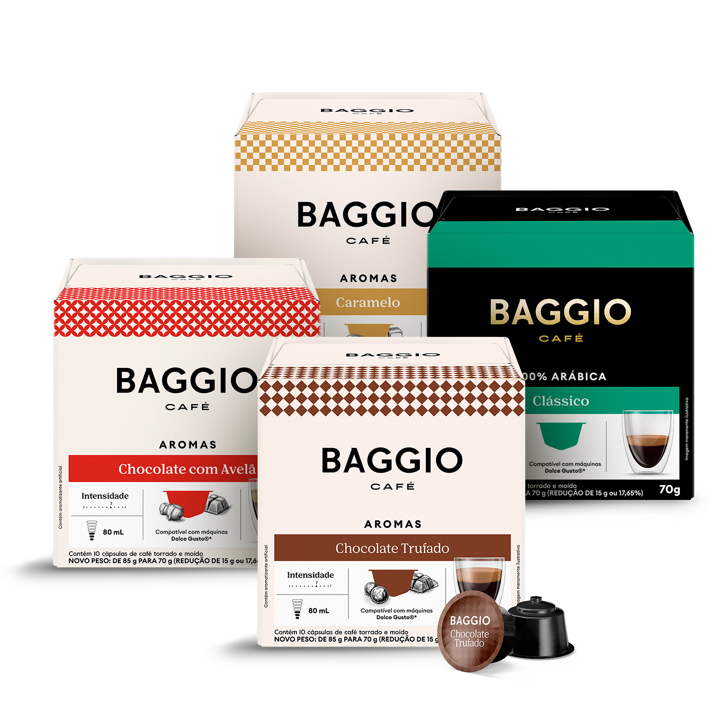 Kit Baggio Café Dolce Gusto®* - 80 Cápsulas DG
